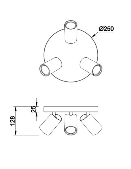 Plafón de techo SAL para GU10