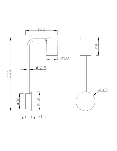 Aplique de Pared SAL para GU10