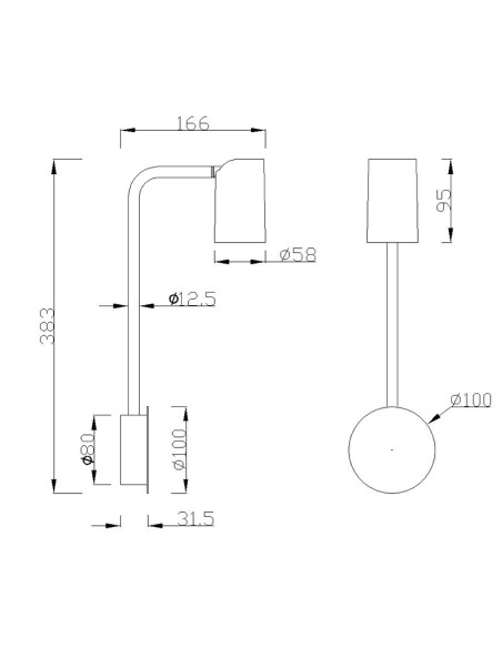 Aplique de Pared SAL para GU10