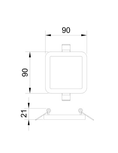 Panel LED empotrable SAONA EMPOTRABLE Blanco