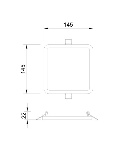 Panel LED empotrable SAONA EMPOTRABLE Blanco