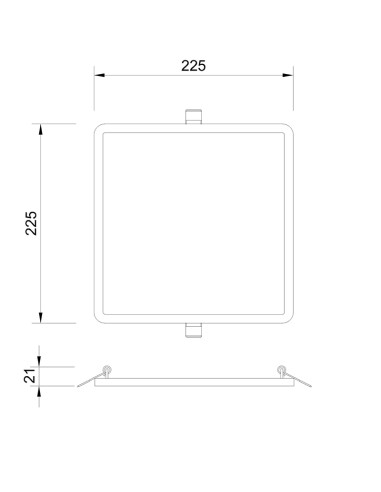 Panel LED empotrable SAONA EMPOTRABLE Blanco