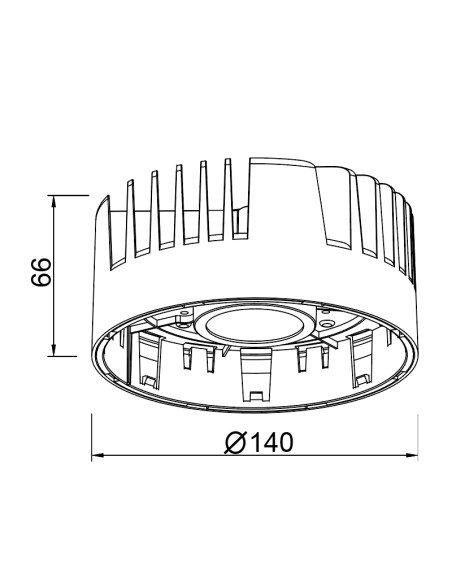 Downlight SUNSET Negro