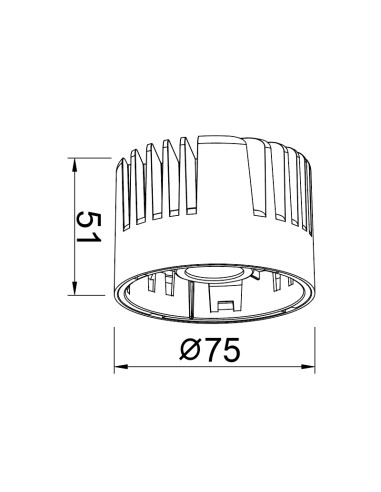 Downlight SUNSET Negro