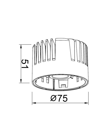 Downlight SUNSET Negro