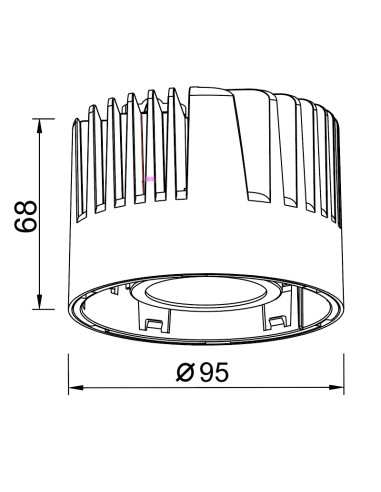 Downlight SUNSET Negro
