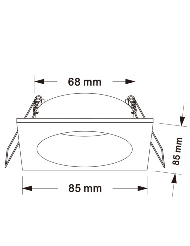 Empotrable Downlight TAVIRA para GU10
