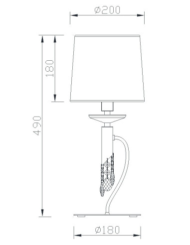 Lámpara sobremesa TIFFANY para E15