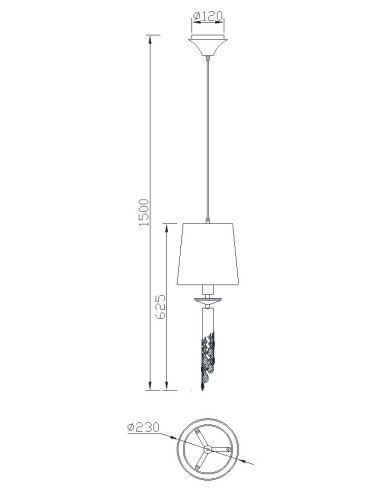 Lámpara de techo TIFFANY para E27