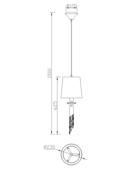 Lámpara de techo TIFFANY para E27