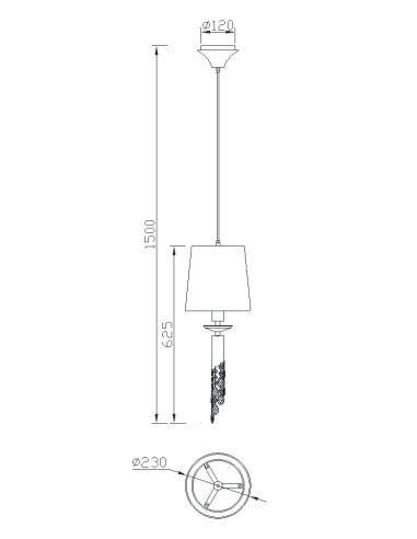 Lámpara de techo TIFFANY para E27