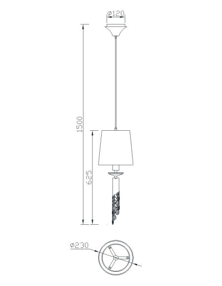Lámpara de techo TIFFANY para E27