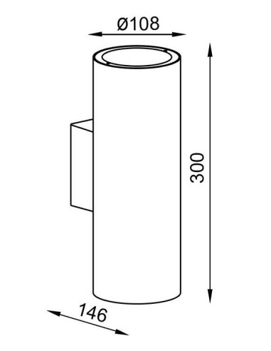 Aplique de Exterior VOLCANO Negro para E27