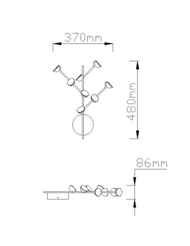 Aplique de Pared ADN Blanco