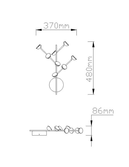 Aplique de Pared ADN Blanco