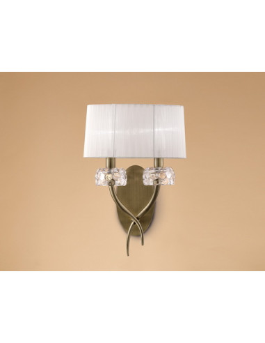 Aplique de Pared LOEWE Marrón para E14
