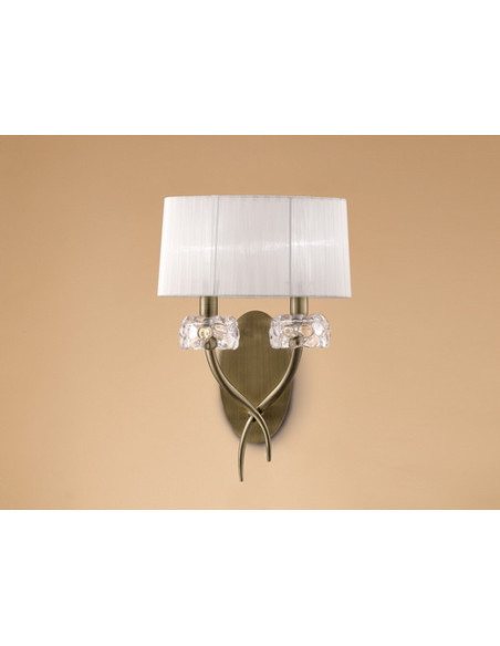 Aplique de Pared LOEWE Marrón para E14