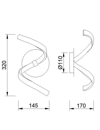 Aplique de Pared NUR Plata