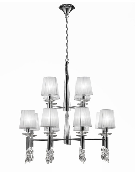 Lámpara de techo TIFFANY Cromo para E14
