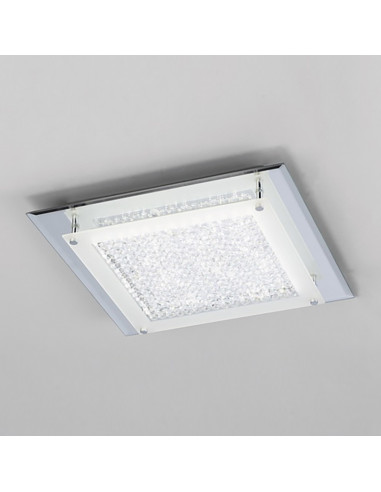 Plafón de techo CRYSTAL LED Cromo