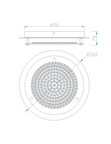 Plafón de techo CRYSTAL LED Cromo