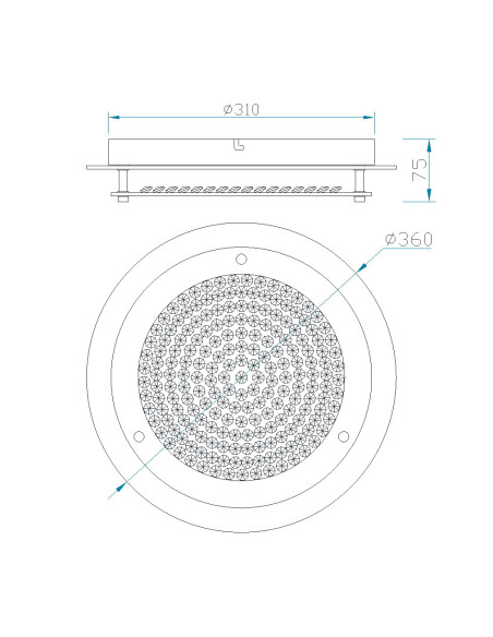 Plafón de techo CRYSTAL LED Cromo