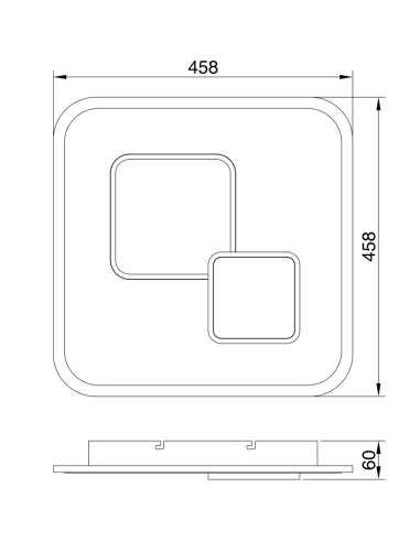 Plafón de techo QUAD Blanco