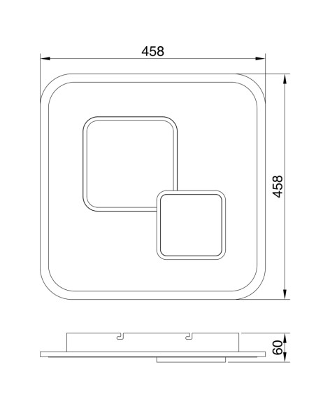 Plafón de techo QUAD Blanco