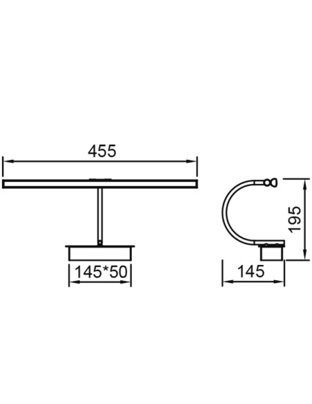 Aplique de Pared PARACURU Negro