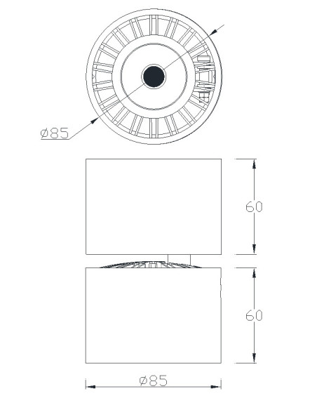 Plafón de techo COLUMBRETES Blanco