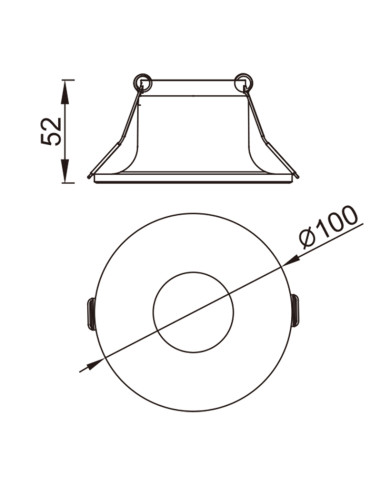 Empotrable Downlight LAGOS Blanco para GU10