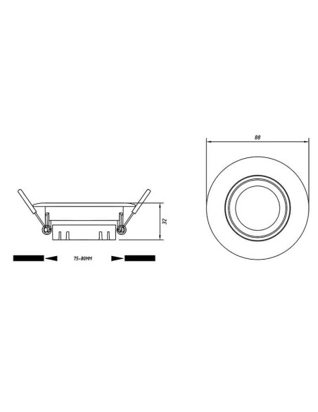 Empotrable Downlight LAMBORJINI para GU10 Blanco