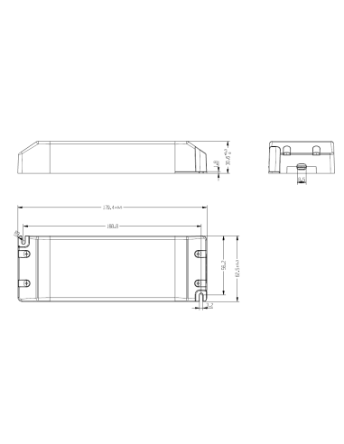 Fuente de alimentación para carril magnético MAGNETO 06 Blanco