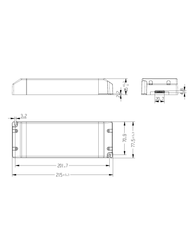 Fuente de alimentación para carril magnético MAGNETO 06 Blanco