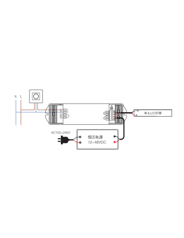 Fuente de alimentación para carril magnético MAGNETO 06 Negro