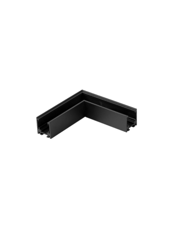 Conexión Superficie en L 90º para carril magnético MAGNETO Negro