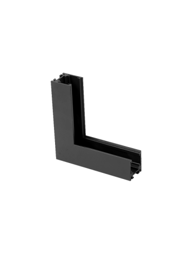 Conexión Superficie en L 90º para carril magnético MAGNETO Negro