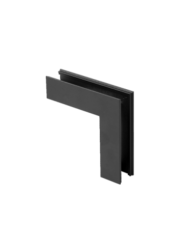 Conexión Superficie en L 90º para carril magnético MAGNETO Negro