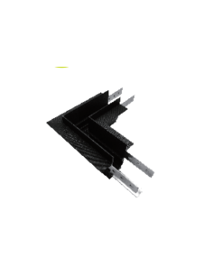 Conexión Empotrar en L 90º para carril magnético MAGNETO Negro