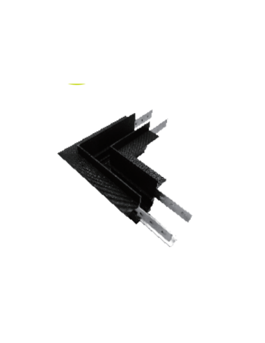Conexión Empotrar en L 90º para carril magnético MAGNETO Negro