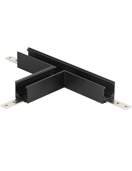 Conexión de Empotrar en T 90º para carril magnético MAGNETO Negro