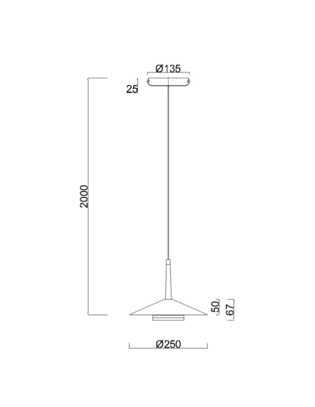 Lámpara de techo ORION Negro
