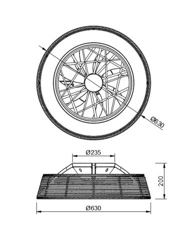 Ventilador de Techo INDONESIA Natural