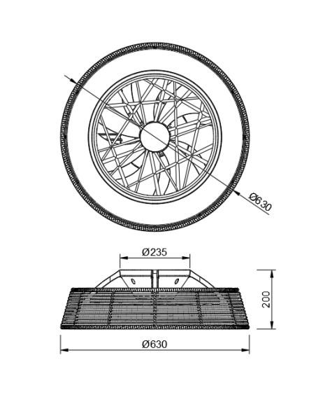 Ventilador de Techo INDONESIA Natural