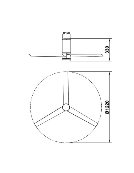 Ventilador de Techo UP&DOWN FAN Blanco