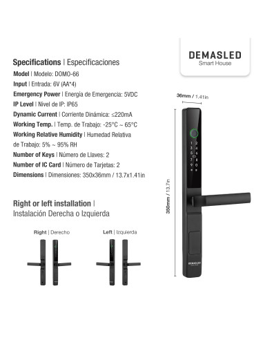 Cerradura para Exterior Biométrica Smart WiFi