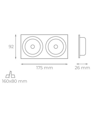 Aro Móvil Cuadrado Ø92mm nc3014-sq