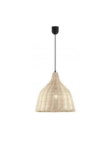 Lámpara Colgante mimbre natural para E27 Sacoma