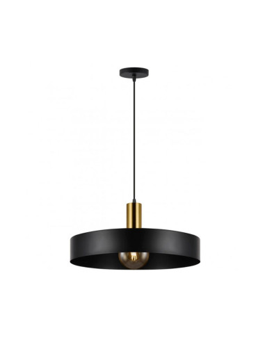 Lámpara Colgante metal negro y oro para E27 Uma