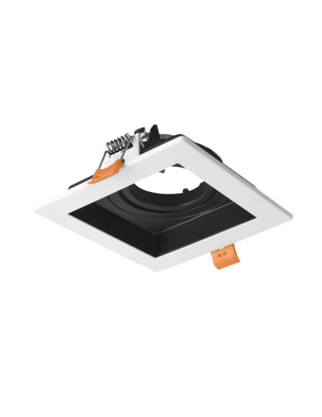 Spot Móvil Blanco Metálico 10x10cm Corte 9x9cm para Bombilla GU10